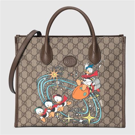 gucci disney tote bag|donald duck Gucci bag.